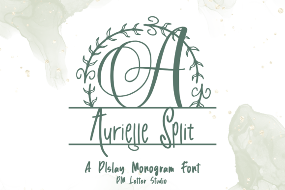 Aurielle Split Monogram Typeface for Elegant Brand Identity