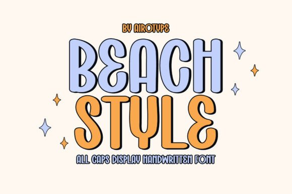 Beach Style: The All-Caps Display Handwritten Font for Relaxed Editorial Design