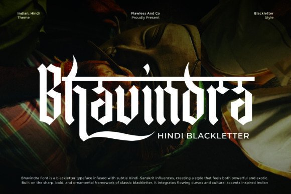 Bhavindra Typeface: A Bold Hindi-Inspired Blackletter for Digital Branding