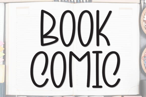 Book Comic Typeface for Handmade Labels and Shop Branding