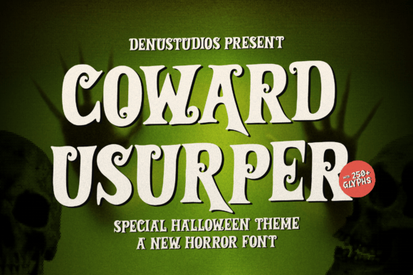 Coward Usurper: A Vintage Horror Display Font for Bold Branding