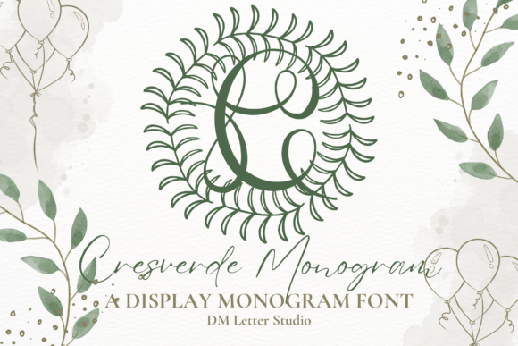 Cresverde Monogram: A Graceful Serif Typeface for Botanical Branding