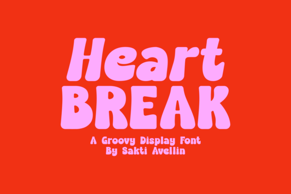 Heart Break Typeface Review: A Retro Display Font for Bold Branding