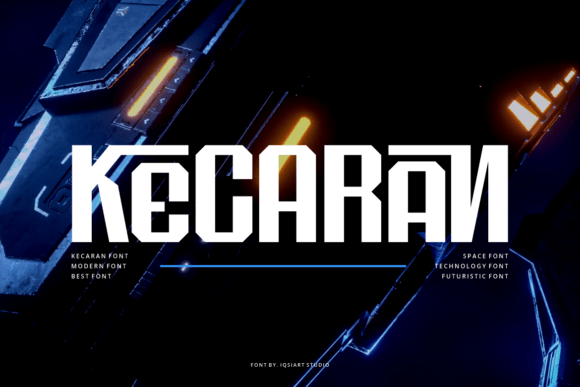 Kecaran: The Bold Display Font for Futuristic Branding