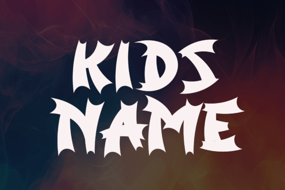 Kids Name Typeface for Modern Editorial Design