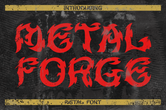 Metal Forge Typeface: Bold Blackletter for Dark Web Design