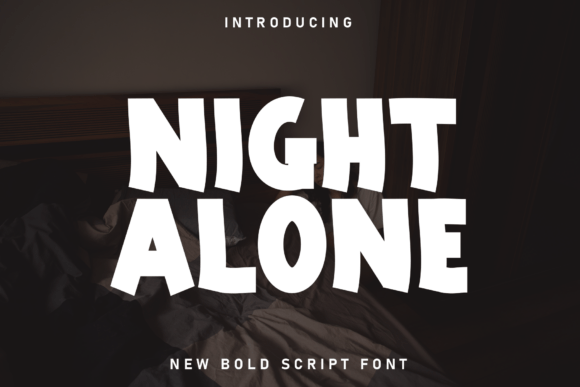 Night Alone Display Font for Modern Web Design