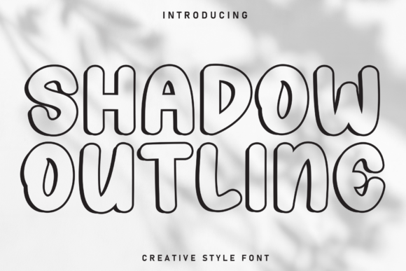 Shadow Outline Typeface for Modern Editorial Design