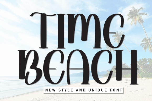 Time Beach Display Font for Handmade Labels and Invitations