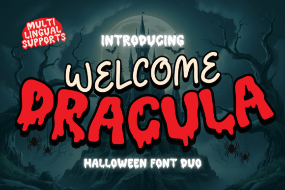 Welcome Dracula: A Spooky Display Font Duo for Halloween Crafters