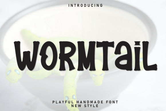 Wormtail: A Casual Display Font for Friendly Brand Identity