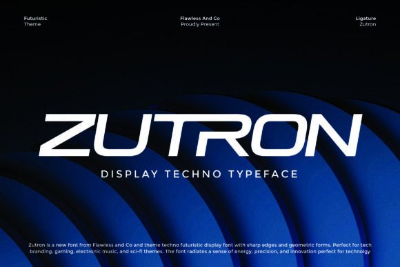 Zutron: The Futuristic Display Font for Bold Digital Campaigns